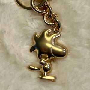 Coach Metallic Gold Woodstock Keychain